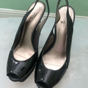 Bebe Zahara Style Black Platforms